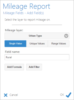 Select the mileage layer